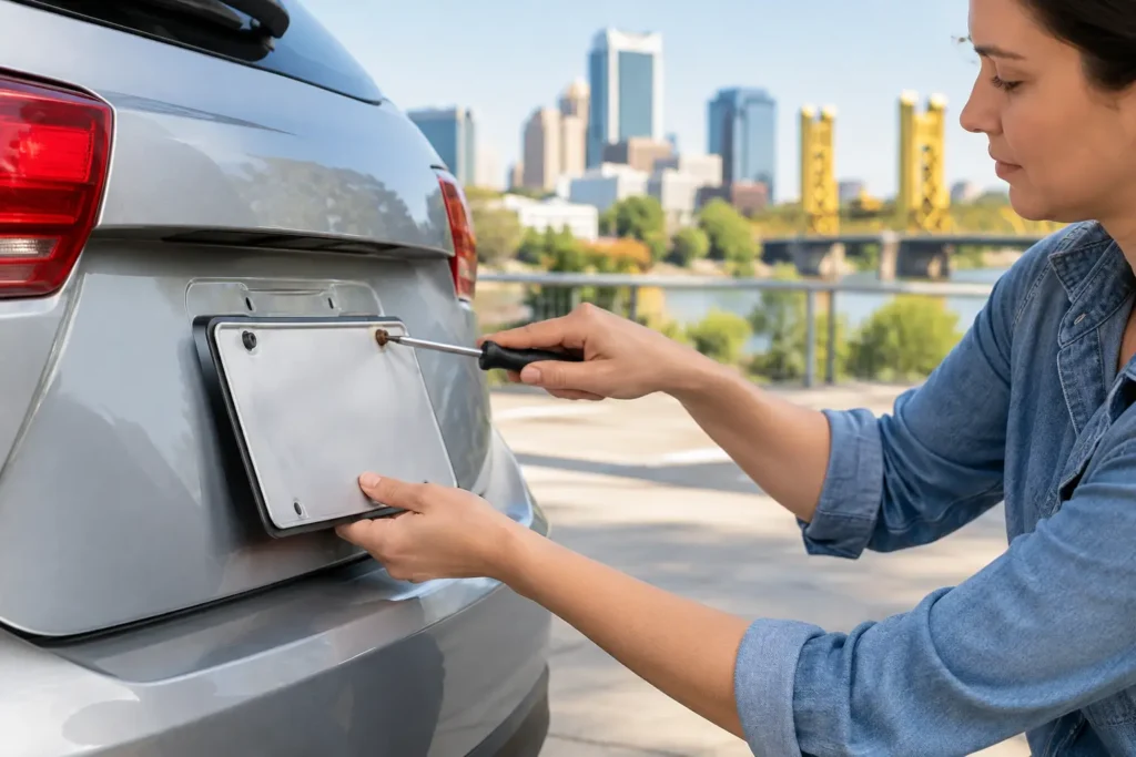 Remove Plates Before Disposal: Sacramento Steps